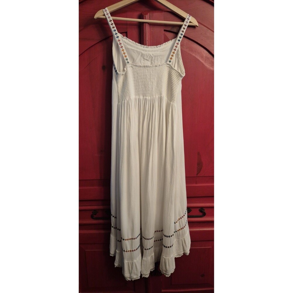 Matilda Jane Medium Brilliant Daydream Adante Dress White Beach Rainbow Trim EUC - Picture 7 of 8